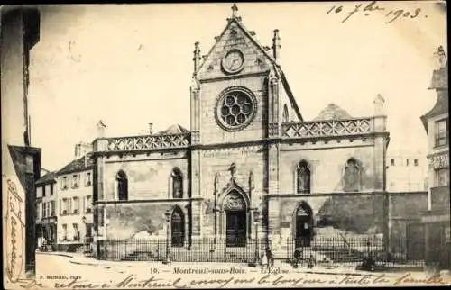 Ak Montreuil sous Bois Seine Saint Denis, Kirche