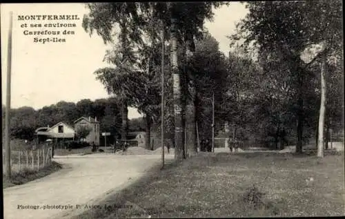 Ak Montfermeil Seine Saint Denis, Carrefour des Sept Iles