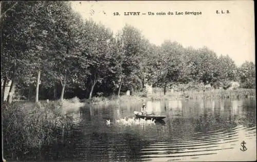 Ak lieferte Seine Saint Denis, eine Ecke des Sevigne-Sees