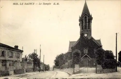 CPA Le Raincy Seine Saint Denis, Montage, Église, Le Temple