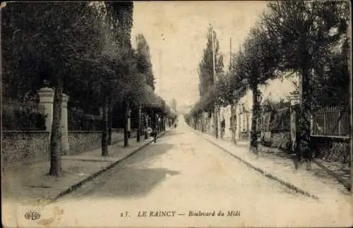 Ak Le Raincy Seine Saint Denis, Boulevard du Midi