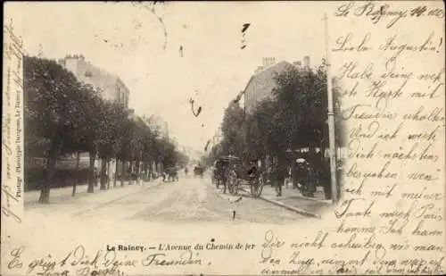 Ak Le Raincy Seine Saint Denis, Avenue du Chemin de fer