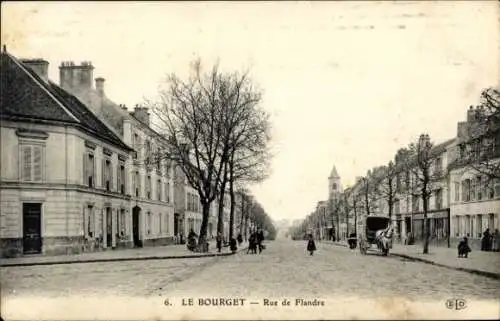 Ak Le Bourget Seine Saint Denis, Rue de Flandre