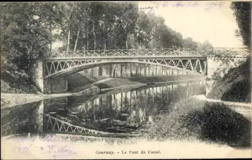 Ak Gournay sur Marne Seine Saint Denis, Kanalbrücke