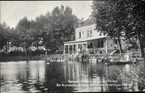 Ak Livry Gargan Seine Saint Denis, Sévigne-See, Wanderziel