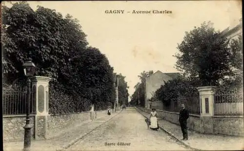 Ak Gagny Seine Saint Denis, Avenue Charles