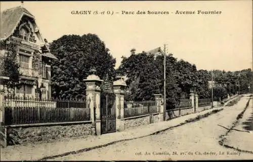 Ak Gagny Seine Saint Denis, Parc des Sources, Avenue Fournier