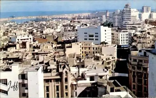 Ak Casablanca, Marokko, Panorama der Stadt