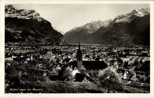 Ak Altdorf Kt Uri, Panorama vom Ort, Reusstal