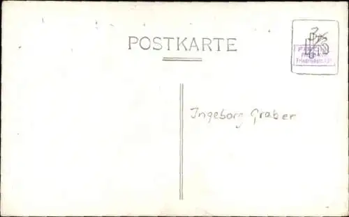 Ak Schauspielerin Ingeborg Graber, Portrait, Autogramm