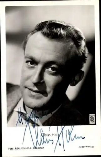 Ak Schauspieler Claus Holm, Portrait, Autogramm