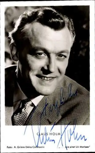 Ak Schauspieler Claus Holm, Portrait, Autogramm