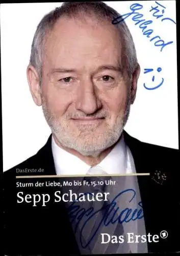 Ak Schauspieler Sepp Schauer, Portrait, Autogramm