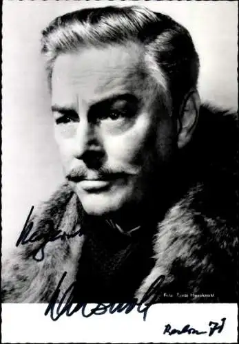 Ak Schauspieler Hans Holt, Portrait, Autogramm