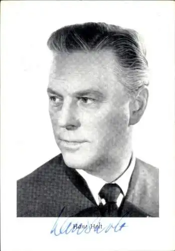 Ak Schauspieler Hans Holt, Portrait, Autogramm