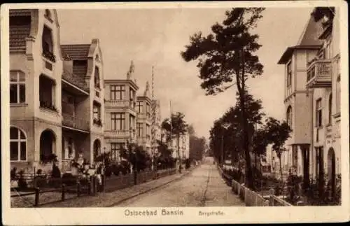 Ak Ostseebad Bansin auf Usedom, Bergstraße