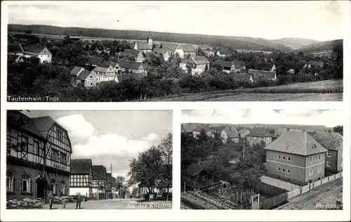 Ak Tautenhain Thüringen, Gesamtansicht, An der Kanone, Siedlung