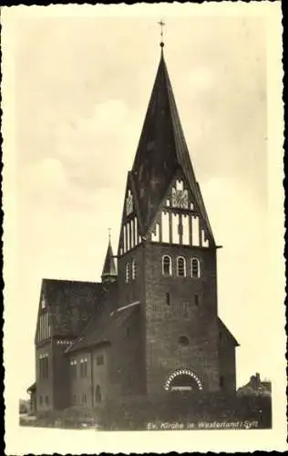 Ak Westerland auf Sylt, Ansicht von der Evang. Kirche