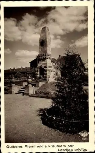 Ak Gulbene Lettland, Kriegerdenkmal