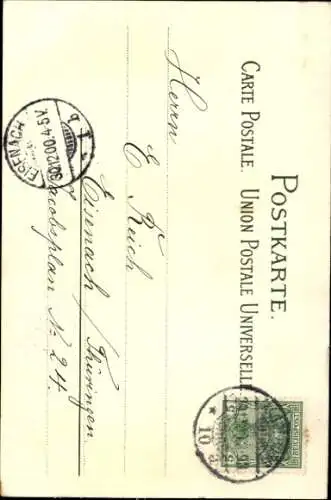 Passepartout Ak Magdeburg an der Elbe, Hasselbachplatz, Blumen