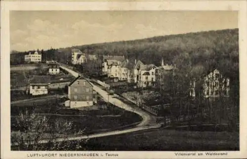 Ak Niedernhausen im Rheingau Taunus Kreis, Villenviertel am Waldesrand