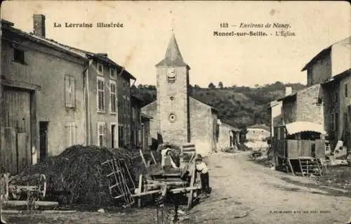 Ak Moncel sur Seille Meurthe et Moselle Lothringen Elsaß, L'Eglise