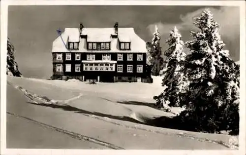 Ak Falkau Feldberg im Schwarzwald Baden Württemberg, Pension Villa Hosp, Winter