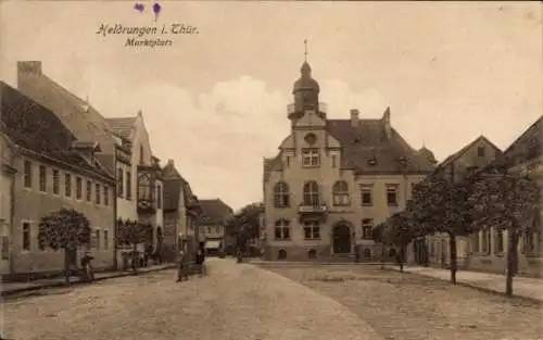 Ak Heldrungen in Thüringen, Marktplatz