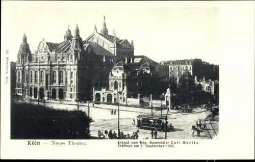 Ak Köln am Rhein, Neues Theater, Straßenbahn