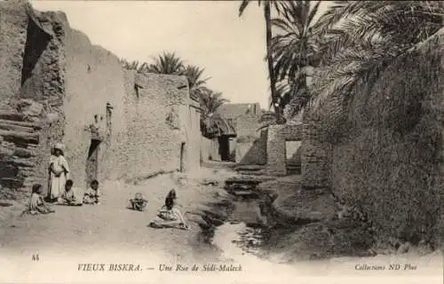 Ak Biskra Algerian, Rue de Sidi-Maleck