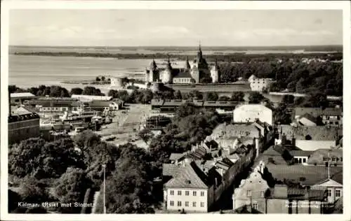 Ak Kalmar Schweden, Gesamtansicht, Schloss