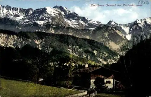 Ak Garmisch Partenkirchen in Oberbayern, Forsthaus Graseck