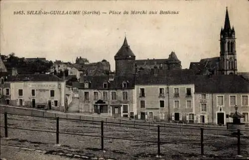 Ak Sillé le Guillaume Sarthe, place du Marche aux Bestiaux