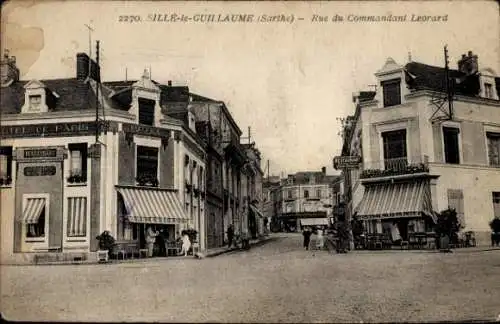 Ak Sillé le Guillaume Sarthe, Rue du Commandant Leonard