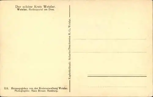 Ak Wetzlar an der Lahn, Dom, Heidenportal