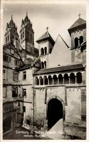 Ak Comburg Schwäbisch Hall in Württemberg, romanisches Burgtor