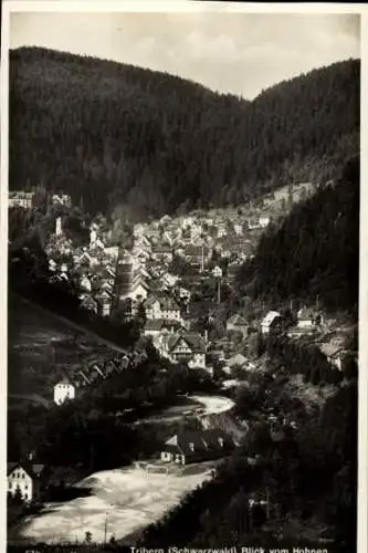 Ak Triberg im Schwarzwald, Blick vom Hohnen auf die Stadt