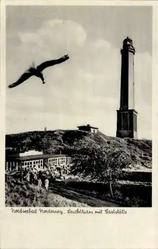 Ak Nordseebad Norderney Ostfriesland, Leuchtturm, Gaststätte