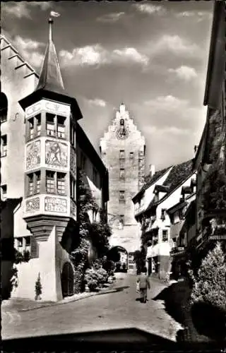 Ak Meersburg am Bodensee, Obertor, Erker