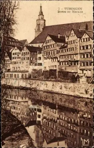 Ak Tübingen am Neckar, Teilansicht, Kirche