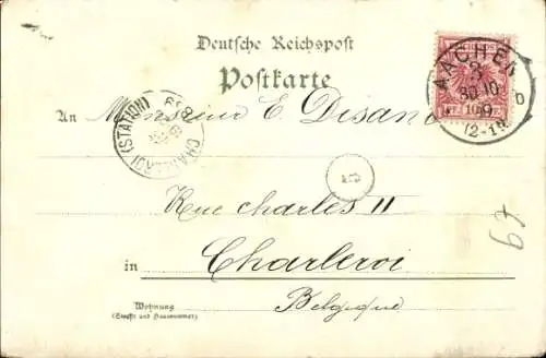 Ak Aachen, Kurhaus, Rathaus, Mariensäule, Theater