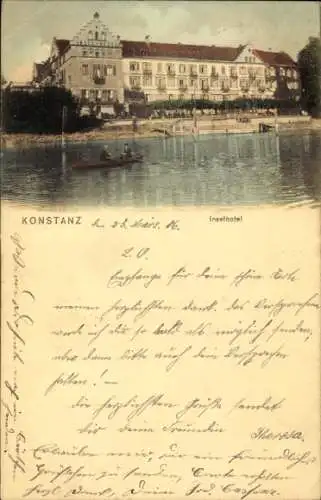 Ak Konstanz am Bodensee, Inselhotel