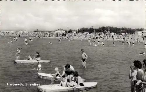 Ak Harderwijk Gelderland, Strandbad