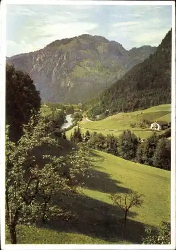 Ak Berchtesgaden in Oberbayern, Schellenberger Tal, Panorama