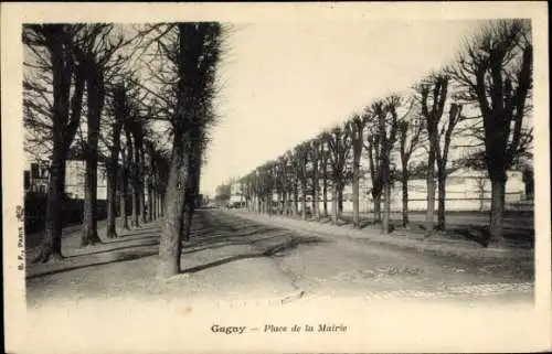 Ak Gagny Seine Saint Denis, Place de la Mairie