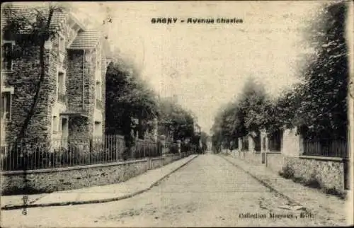 Ak Gagny Seine Saint Denis, Avenue Charles