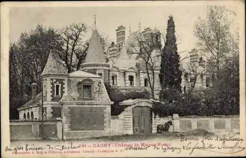 Ak Gagny Seine Saint Denis, Chateau de Maison Rouge