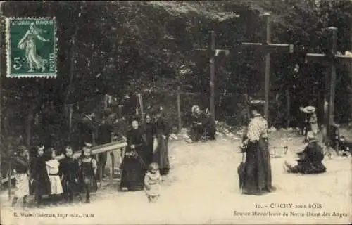 Ak Clichy sous Bois Seine Saint Denis, Notre Dame des Anges, Miraculous Spring