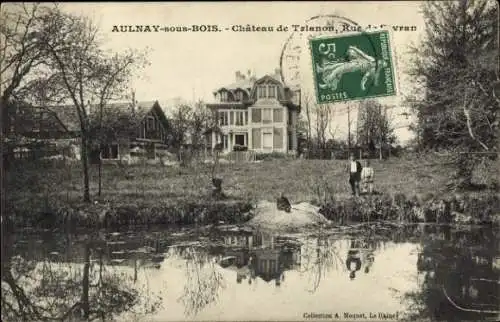 Ak Aulnay sous Bois Seine Saint Denis, Chateau de Trianon, Rue de Sevran