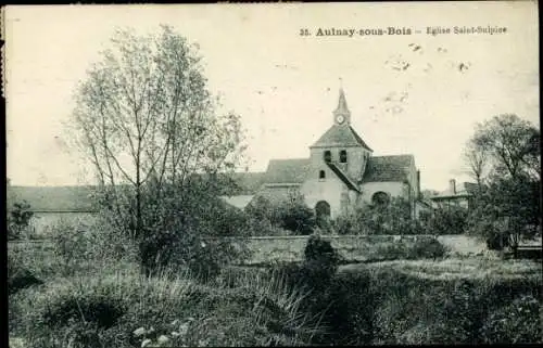 Ak Aulnay sous Bois Seine Saint Denis, Kirche Saint Sulpice